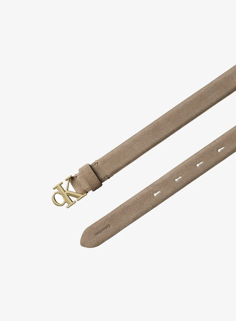 CALVIN KLEIN Suede Monogram Buckle Belt